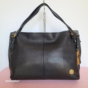 VINCE CAMUTO Aniko Satchel With Dual Handles- Black. PRE-OWNED. LIGHTLY USED.